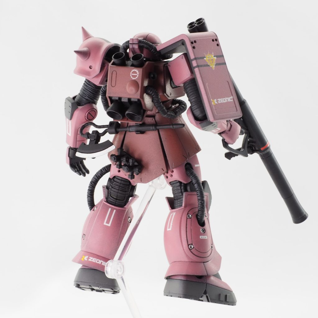 サンダーボルトの世界、ルウム戦役にシャアがいたら…「ギレンの野望」に登場した『ツノなし』シャアザクをサンボル版ザクで作ってみました。