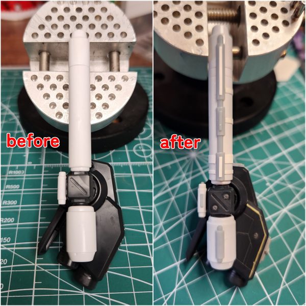 こんばんは、Plamorumoです。MG Sガンダムのバックパックのキャノンを、プロペラントタンクに見立てて改造しました。&nbsp;（3枚目）