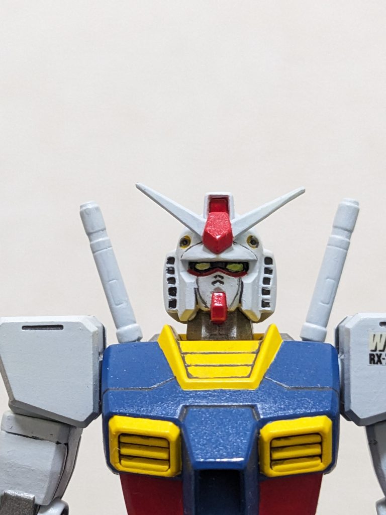 顔アップ粗いなぁ😅けど、顔の塗り分けは若さのなせる業です(今は手先の問題よりも老眼でムリ💦)