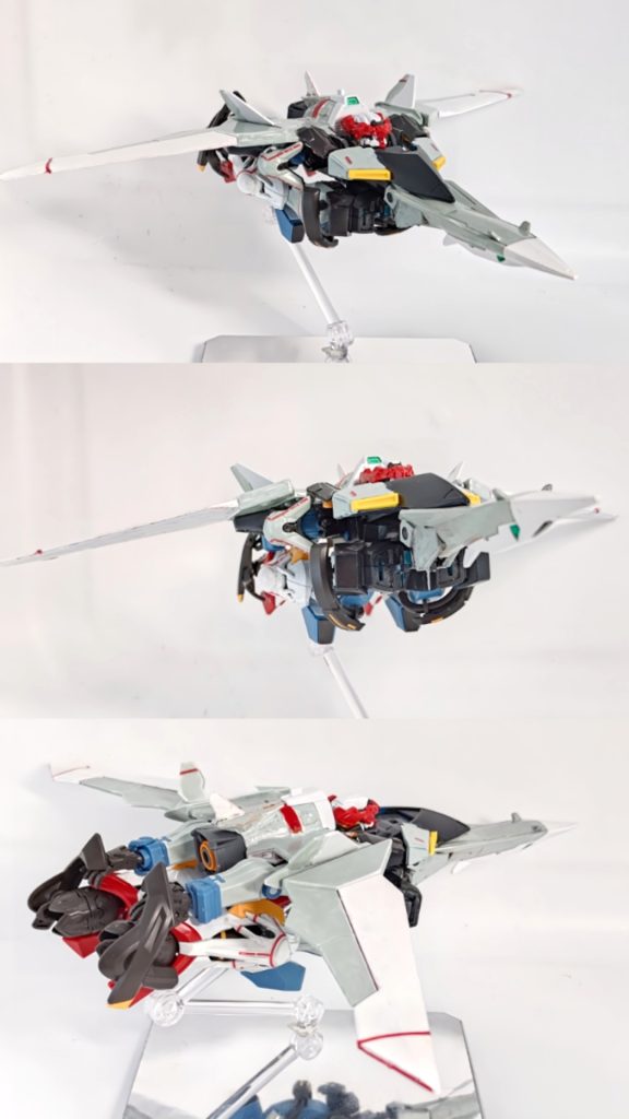 今回はガンプラのパーツとプラ板・ポリキャップ類しか使っていませんが、かなり戦闘機らしくまとまっているのではないでしょうか。