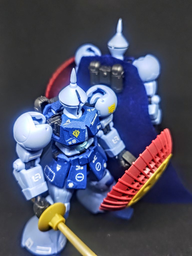 それだけにこのままじゃこのギャンが可哀想です（笑）。劇中でもガンダムを結構追い詰めてましたし。あれはね、味方がね、シャアさんがもうちょっとこうね、と非常に悔しいところ。なのでこのGフレームのギャンが本当良かったのもあり、嬉しくなって当時もう1つ買ったんですよ。3セット売れ残っていて1セット購入。もう一度買いにいったとき1セット売れてしまっていて（泣）、あと1セットでした。半額だし、2つ買っても通常価格だし、と買い足しましたが最初から3つ買っておけば良かった。(そんな考え方だからお金が貯まらない（笑）)それを次回はご紹介。今回もありがとうごございました。それでは、また。