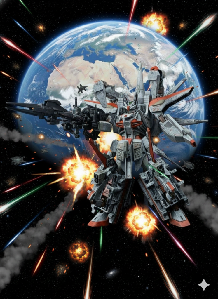 ライフルの先からビーム出してって言っても全然関係ない所から出てくる………諦めました