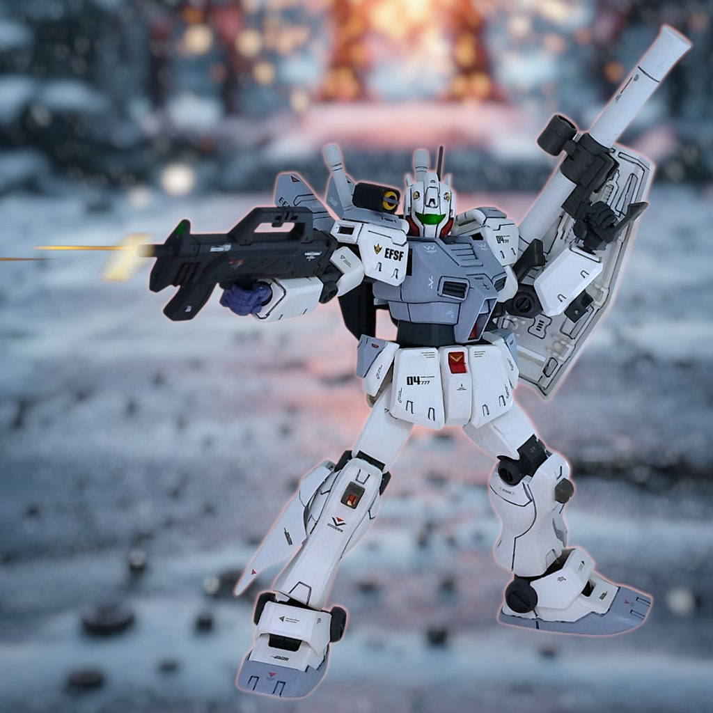 「見たことがないＭＳだ、敵はジオンの新型か！？だがこっちも連邦の最新型だぜ」