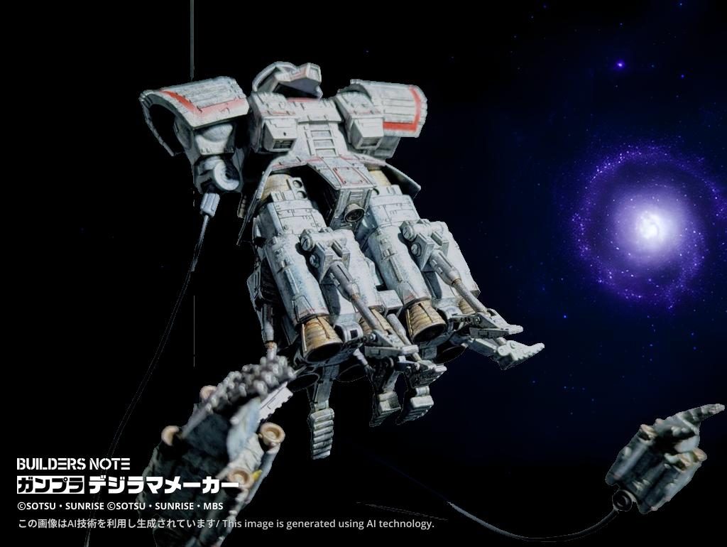 肩と腕の機械部はおゆまる型枠で生成。腕の中にはおゆまるくんが詰まっていて、有線メガ粒子砲(腕部)を射出・収容出来るようになっております(zaku-kao8)