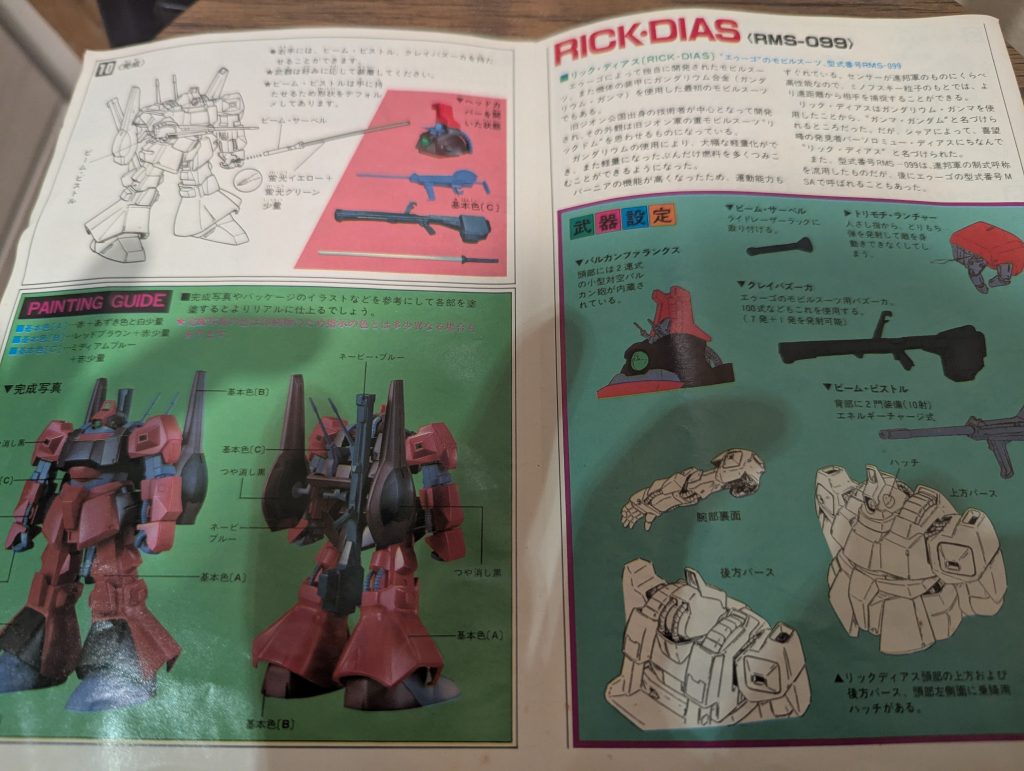 リック・ディアスガンダリウム合金（ガンダリウム・ガンマ）を使用した最初のMS。ガンマ・ガンダムと命名されるところをシャアが喜望峰の発見者からとってリック・ディアスにしたと…ほうほう🤔