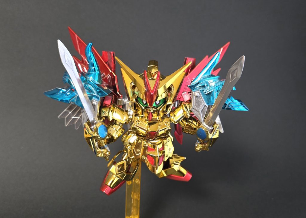 バーストスライサー二刀流！刃の部分もグリーンスタッフワールドのクロームシルバーで筆塗り塗装です。