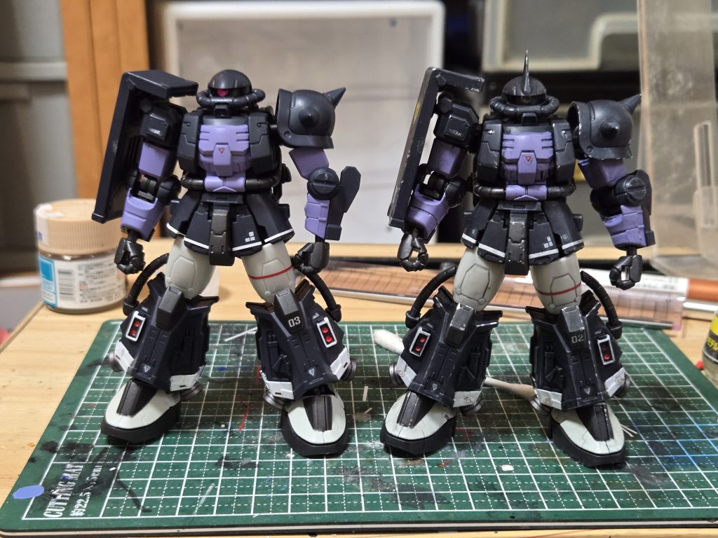 水性ウェザリングペイントでフィルタリング？それから銀でハゲチョロぽいことを写真じゃ余り違いわかりませんね💦