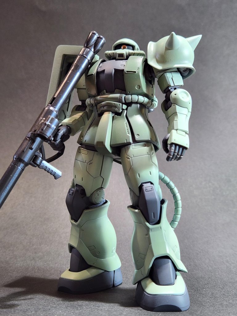 作品名：寄せ集め再生ザクII進捗<p>ミキシングでバラバラだったパーツと、キット余剰パーツを五体分かき集めて再生したザクIIもプレーン状態までは進みました。内部間接パーツをジャンクのORIGIN系パーツ入れから持って来て、足首下は旧ザクからで、足の甲だけグフ […]</p>
