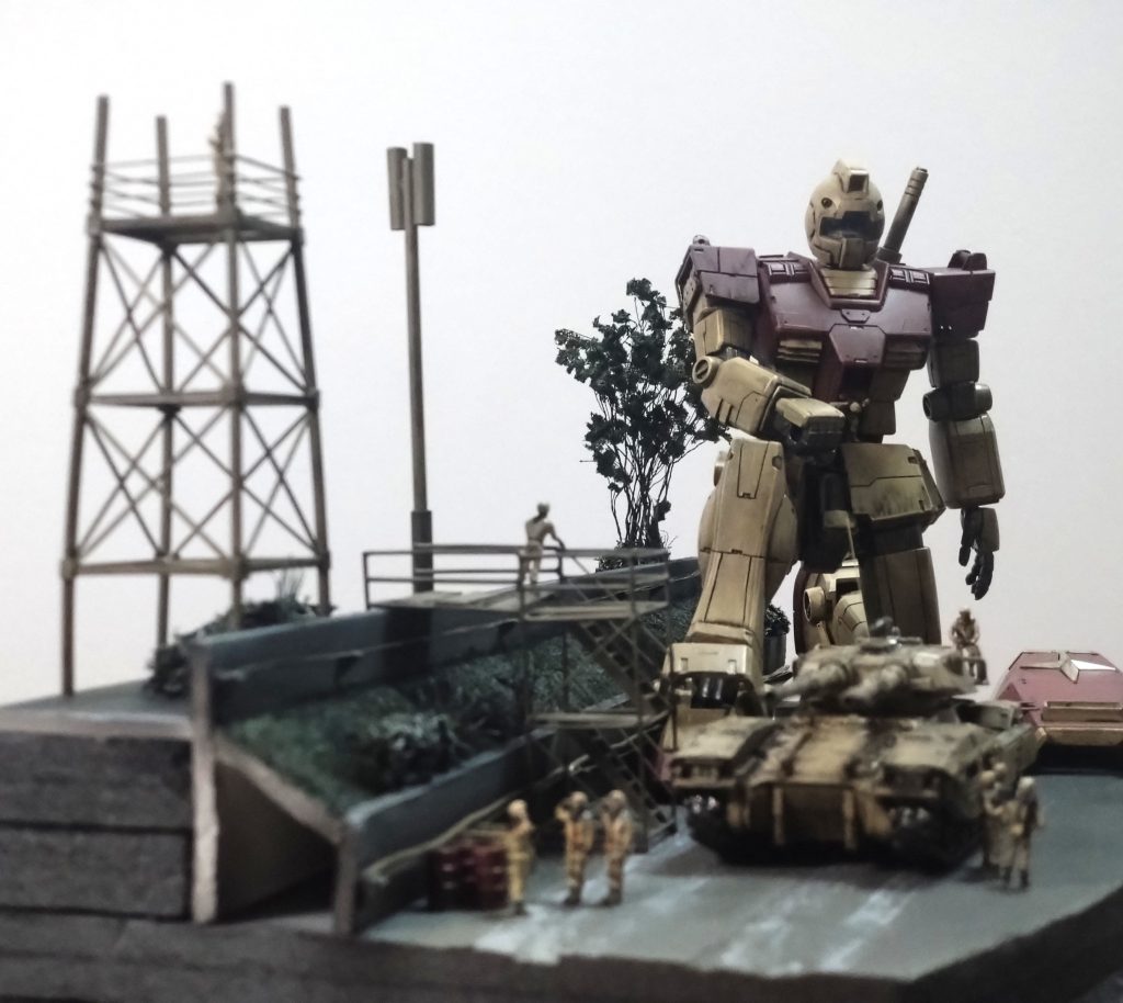 躍動する戦闘シーンとかは自分にはまだ荷が重いのでw戦場に向かう中継地点みたいな雰囲気で作ってみました