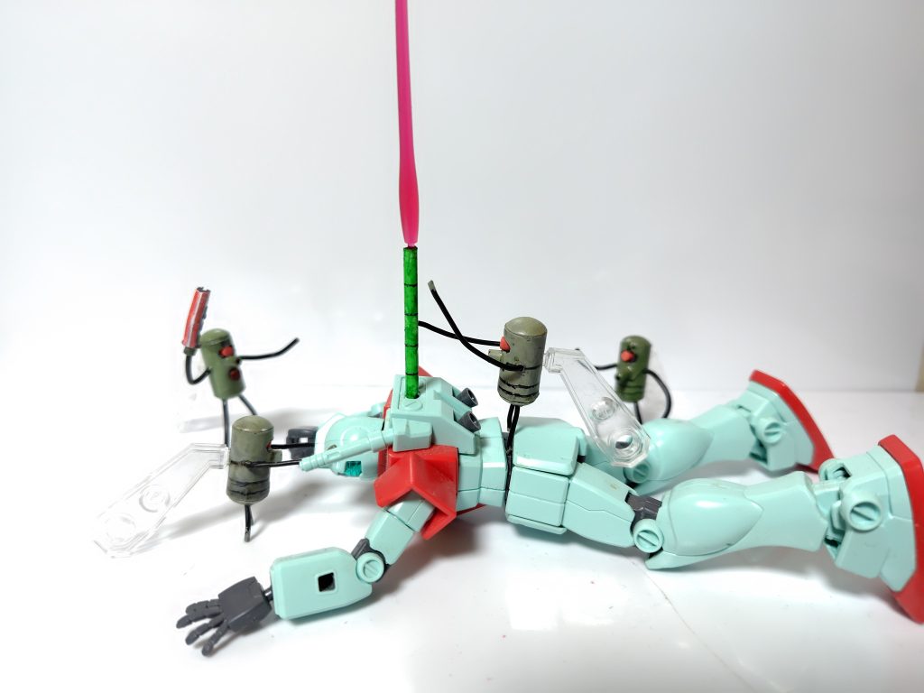 竹やりからはビームが出ます