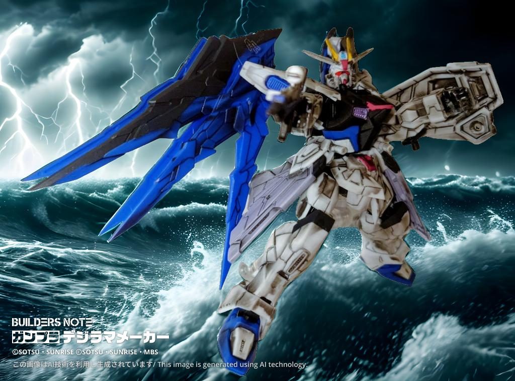 オーブ沖で三馬鹿と対峙するフリーダム!!