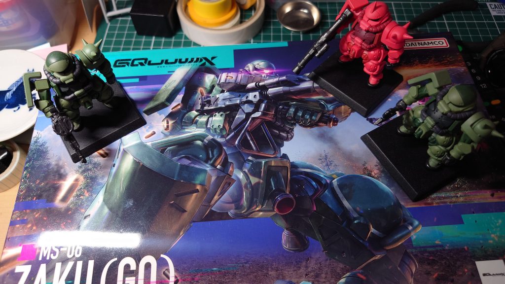 作品名：戦利品<p>　ザク（GQ）を手に入れました　ラインをシールに頼らずにどうひくか、しばらく考えてみます 　ブックオフでスターゲイザーが投げ売り価格で販売されていたので、買って初めて見ました　これは面白い　ストライクノワールやスターゲイ […]</p>
