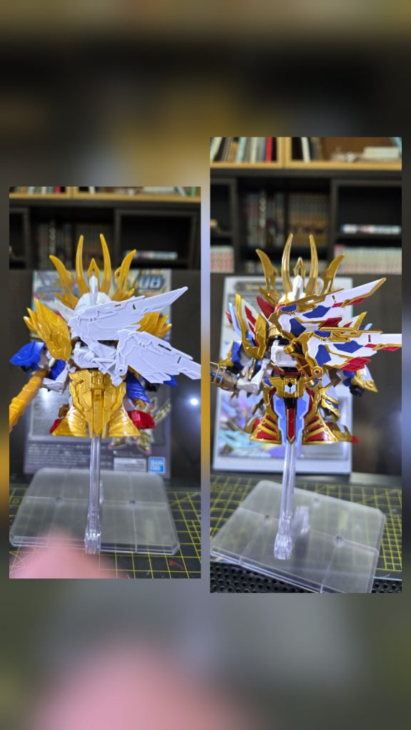 このウィングを片方に畳むのもオサレでいいですよねぇこれってベースはカトキ氏のウィングがベースなんですよね、確か。