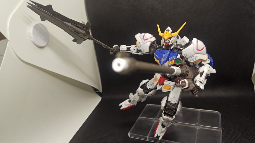 滑空砲。デカい上に背中で繋がってるので、構えるのに苦労しました。