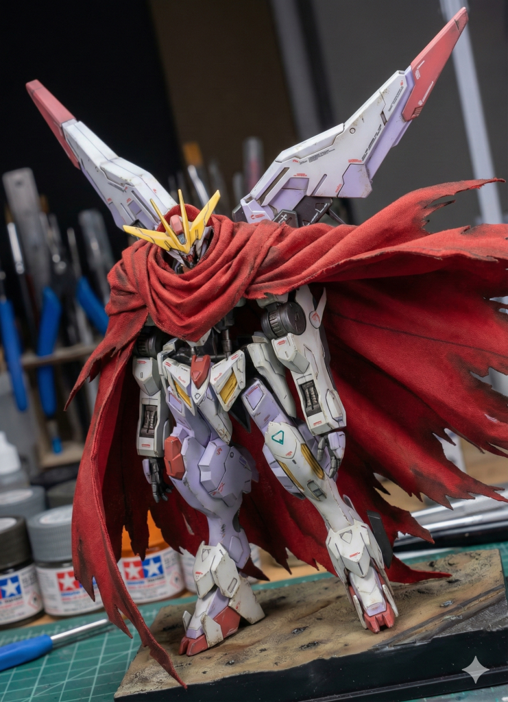 作品名：完成形が（だいたい）こんな感じになりそうなAIモックアップです。<p>AI の使用を良く思わない人も多いですが、個人的には自分の頭の中にあるデザインを可視化するためのツールとして使っています。これは自分が作った例のいくつかです。皆さんは、ガンプラ制作の補助として AI を使うことについてど […]</p>
