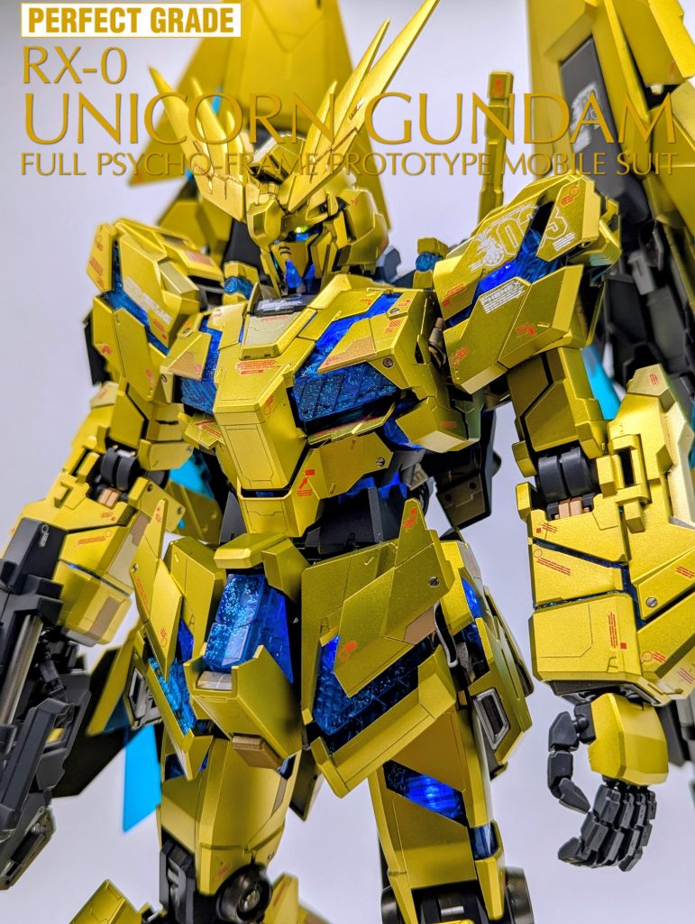 PGユニコーンガンダムフェネクス　メッキ剥がし 全塗装