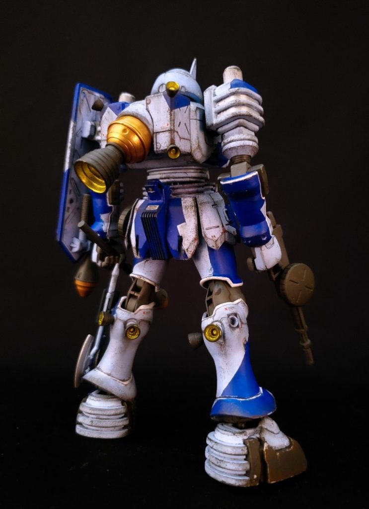 汚しは剥がれ、ぼかしメインでほんの少し剥がれた金属表現や錆、液垂れを施しました。綺麗めな汚しを目指しています。