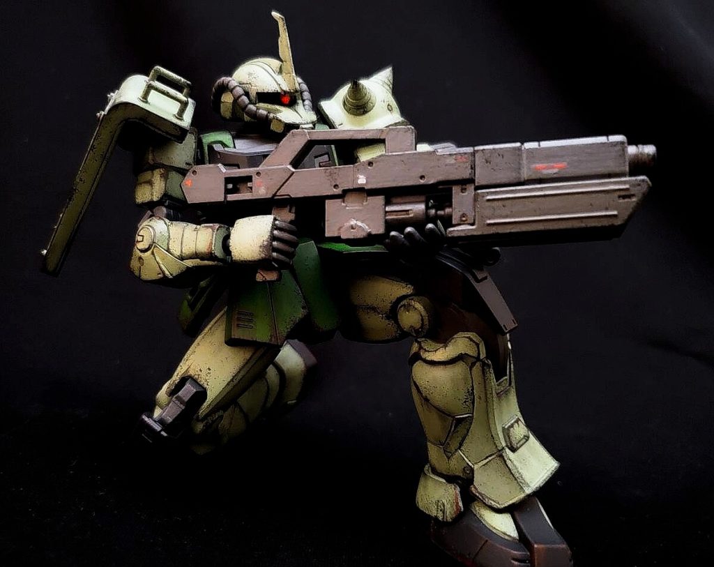 残党だからこそ、どっから調達してきたかわからない武器と言うのもありなんじゃないかなと思いました。依頼品で初めて作ったアクトザクでしたがとても作りやすい良いキットでした。