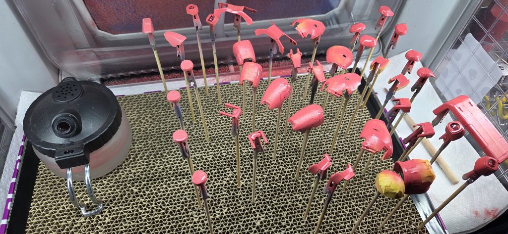 The masking process. . . .(gundam-kao5)