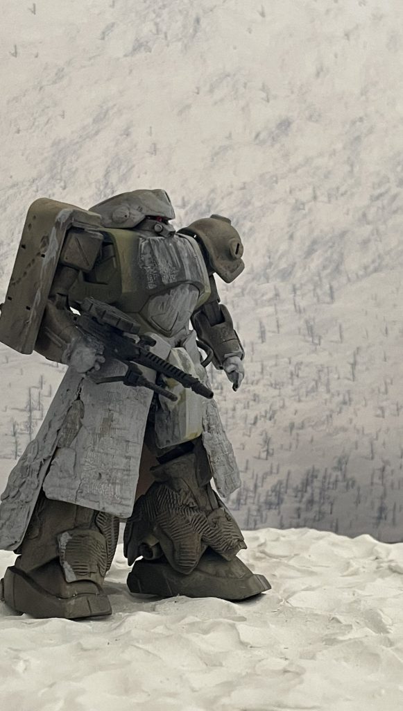 重曹をまぶす前のベースにキットを置いてみました。