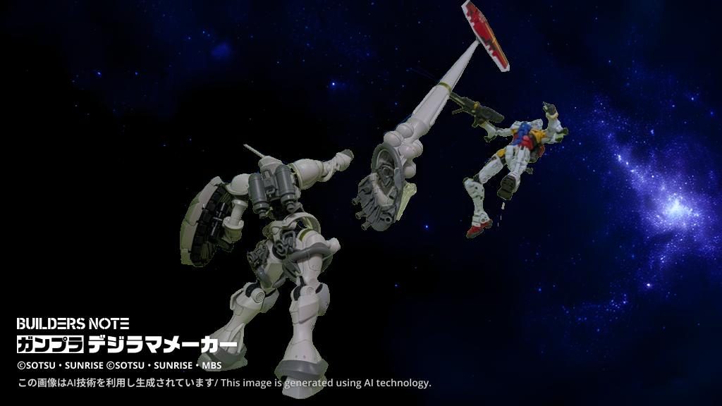 ギャンのハクジ投擲。卑怯ですねー。アムロ「こいつ、小賢しいと思う！」