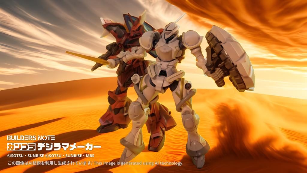 GQにゲルググがいない（いてもジムだし）ので代役（メナースさん）で撮影。マ「お前の任務はガンダムを倒すことではないはずだ！」