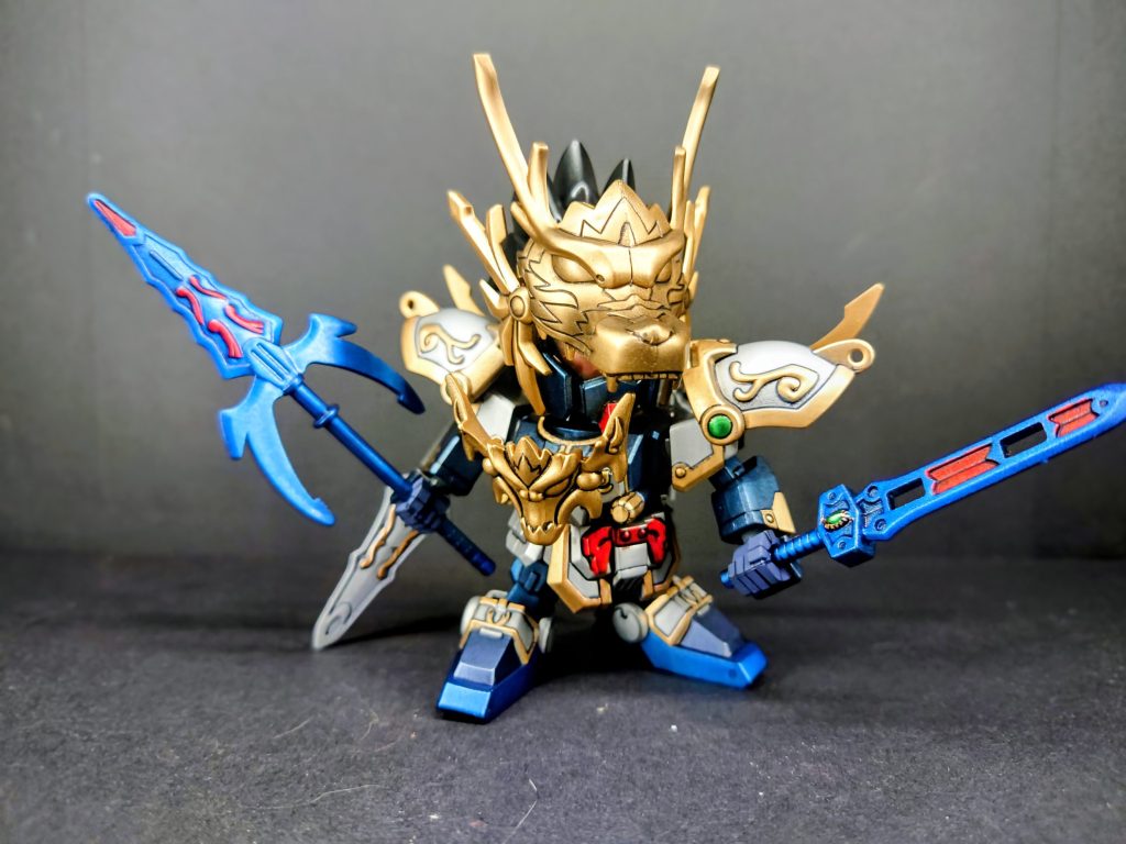 獅龍・神威乱舞!!必殺技「獅龍・神威乱舞」武器を両手に構え、怒りの暴走状態で戦場を乱れ舞う超必殺技※説明書コミック一部引用