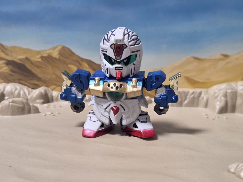 軽装タイプ。飛駆鳥作成後見ると、兄弟らしく似ていますね(特に髪型?あたりが)。荒鬼でやったように、肩から腕にかけてを切り落とし、肘関節を追加しています。