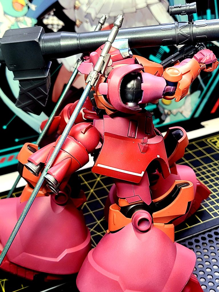 ヒートサーベルにはターコイズブルーを使ったので青緑のグラデーションがかかっている。