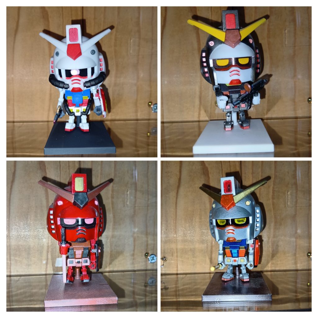 最後、おまけはガンプラくんのカラーバリエーション。と、思ったらこっそりガンプラくん（偽）も混ざってますｗ