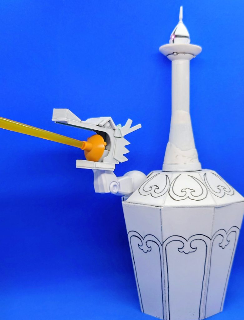 マイ技術中尉「骨董品マニアのマ・クベ大佐が!?…ん?ほく、ほくえい?イーネイロ‥..これは?」シャハト技術本部長「北宋波イーネイロ。「ほくそう」と読むのだ。それはマ・クベ大佐が最も重要視している武装だそうだ。約10キロメートルの範囲内に衝撃波を発し、心地の良い音ゴホンッ…「良い音色だろ?」が響き渡るというものだ。」