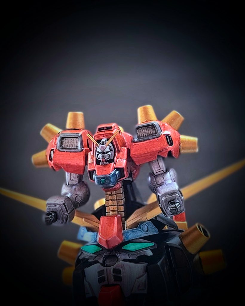 MA形態の前面カット。肩の小さいダクト（？）にもディテールを追加しています。