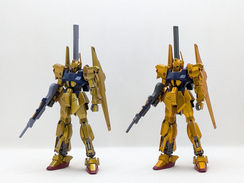 左が今作で、右が4年前のモノです。好みの差の範囲でどちらが良い悪いではないのですが、右は赤みの強い金になってしまい自分の中では「思った色と違う」となったのでやり直したのですが…今回は自分の思い描いた金になったので良かったかなと。