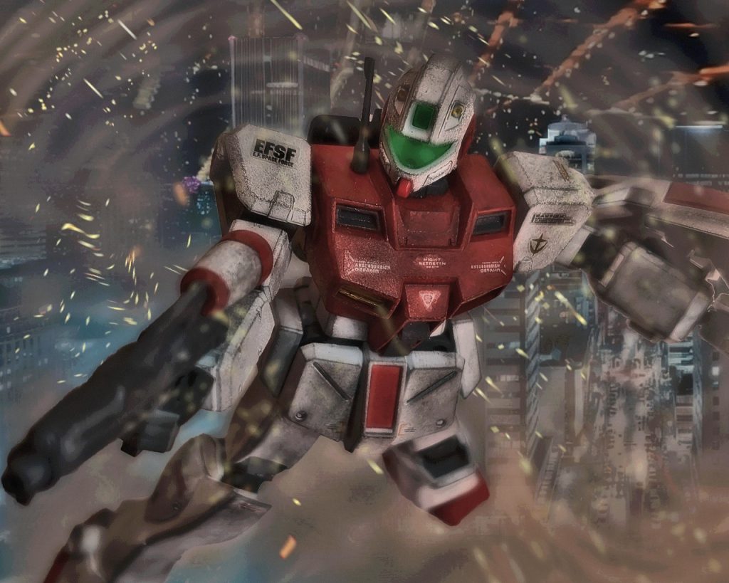 「……だ、第2小隊が!?」奴はどうかしている。このコロニーにどれだけの人間が生活していると思っているんだ。あの蒼いMSには迷いがなさ過ぎる。ジオンは既に敗戦が濃厚なのは誰もが感じていたが、まさに窮鼠猫を噛む。切羽詰まった相手にこちらの常識はもはや通用しないのだ。すると第1小隊長は威嚇とばかりにビームガンを向けロックオンする。こちらとてこの戦争は地球連邦軍の勝利は時間の問題であり、到底撃つ気はなかった。