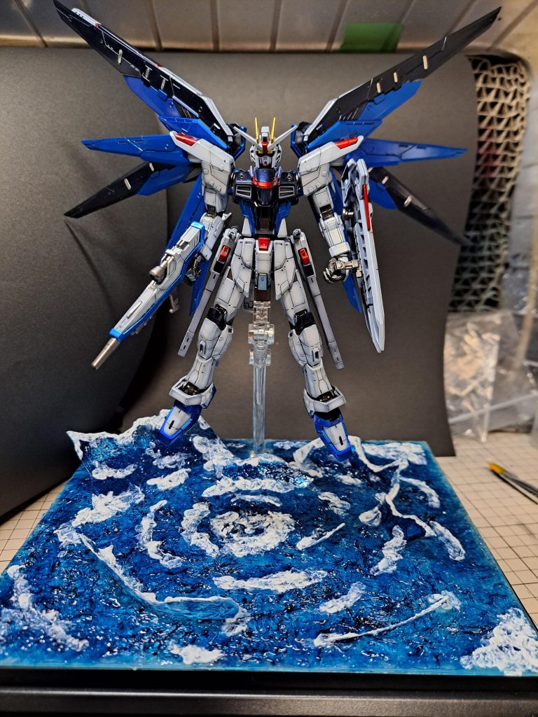 海ディスプレイを作製！下にLEDも入れてたのですが配置が上手くいきませでした(gundam-kao9)