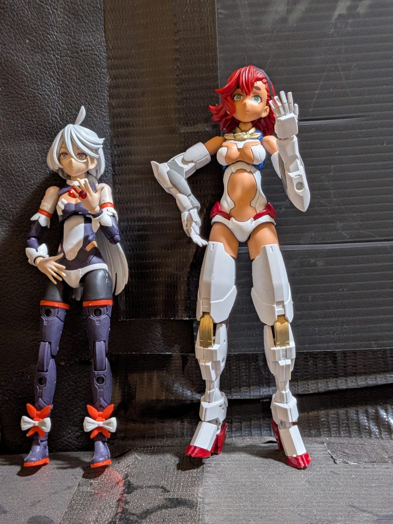 ミオリネのボディは30MSのキットをそのまま使いました。キット選択を間違えたので褐色を減らすミキシングとか塗装してます。