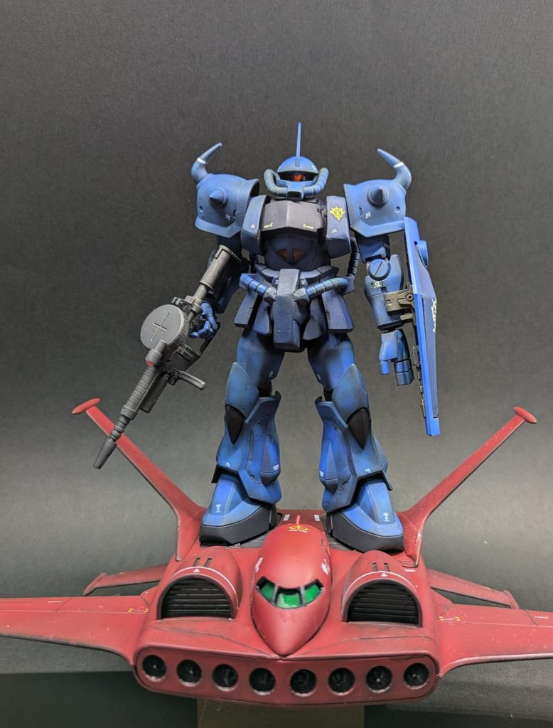 ちなみにこのドダイもグフとセットで途中放棄されたものです🙏マグネットが仕込んでありましたので、グフを乗せて飾りたかったのでしょうね🙂