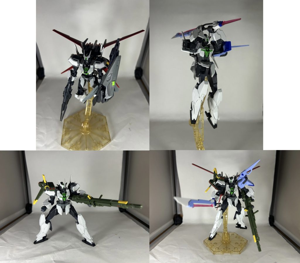 機動力の「エール」、近距離の「ソード」、遠距離の「ランチャー」、基本拡張の統合「マルチプルアサルト」