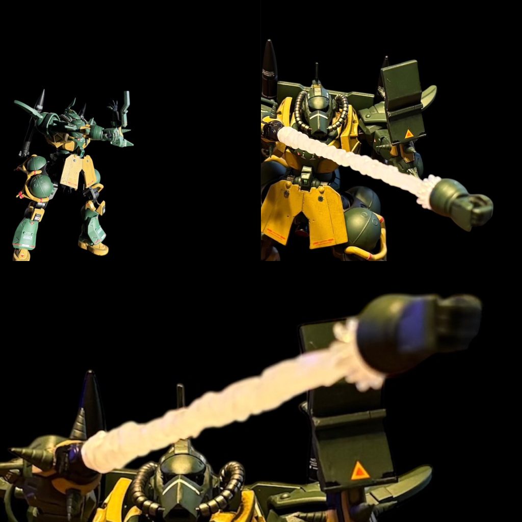 本物のキットは右腕のスイッチで右手が飛び出すので頑張ってそれらしくしてみました！！