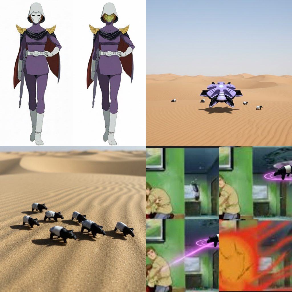 パク共和国軍の「鉄仮面」キシリア・ジャギ少将(レプ民族)が推進したヒューマン民族粛清計画「パクレシアン・プロジェクト」の要となる無人機動兵器。(開発はワカモト研究所、製造はミノハイム社。)この兵器は大型の「親パク」内部に、小型の「子バク」が多数搭載されている。親パクがモビルフォースとの戦闘、広い場所など人間が密集する場所での殺傷にあたる。子バクは人間一人一人を捕捉して攻撃したり、人家など親パクの侵入できない場所に入り込んで夢を食べて廃人化したり、殺傷を行ったりする。モビルフォースのように迎撃能力を有する敵が存在する場合、複数のパクが同時に攻撃を行うなど臨機応変な行動に優れている。親パクは本体周囲にブレードが装備され、本体ごと回転しMFの装甲すら切り裂く破壊力がある。また、子バクは最終的に自爆する。作戦当時、キシリアの部下であったダイ・フライアウト(バンの父)により多くの民間人を保護し、計画を阻止した。シンボリ皇帝は、共和国軍の非人道的兵器を非難し、士気を高めたが、共和国は、帝国のプロパガンダとして否定した。ケン(後の赤い彗星)もその場におり、これをキッカケに共和国軍に入隊、後日作戦中に鹵獲したズクで移動司令部にいたキシリアを倒している（ケンがキシリアを暗殺した真実は、一般には知られていない）。今年一年ひどい妄想にお付き合いいただきありがとうございました。