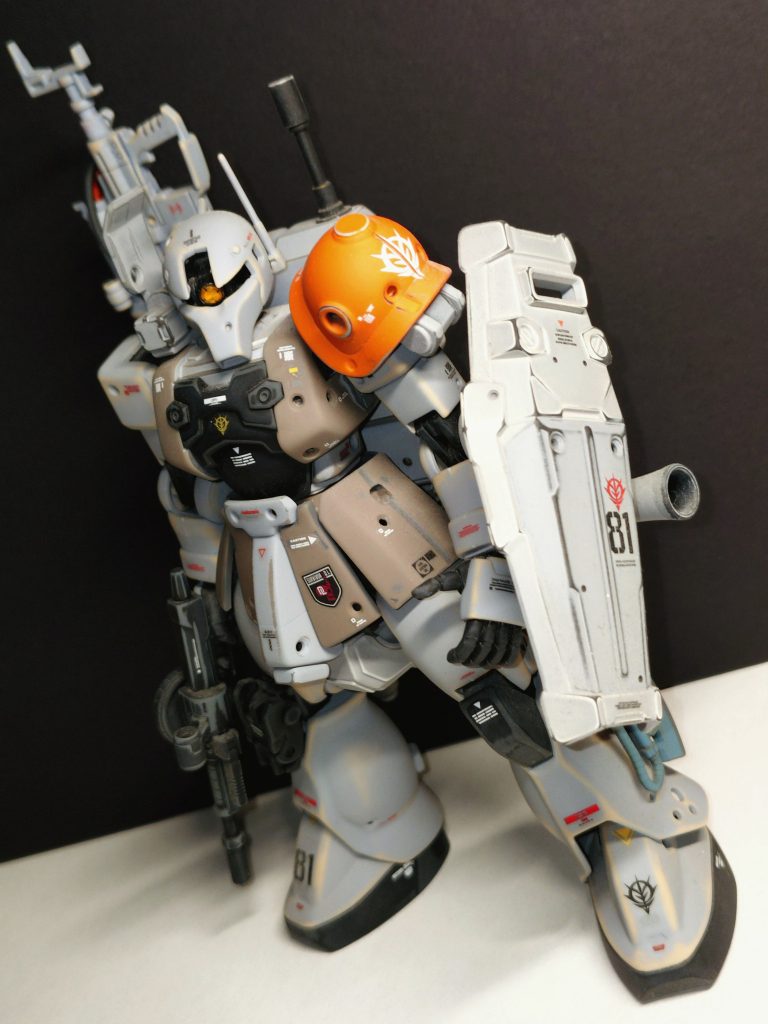 ３番機は、05のスナイパーカスタムです。コチラも本体の大改造はやってません。バズーカの受けを自作してるのと、ショルダーMJのものを使っています。