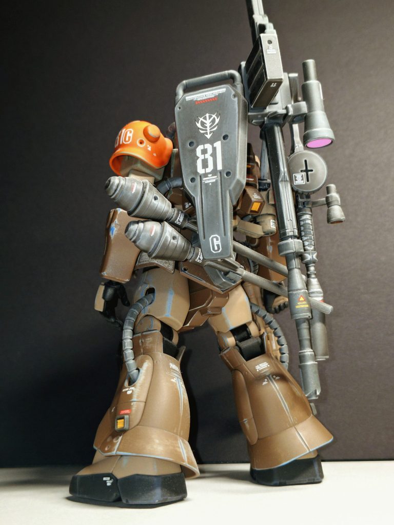 夢装備です。機動力が損なわれる背負い方してますw主に火器はプラ板ちょい足しとか色々やってます。