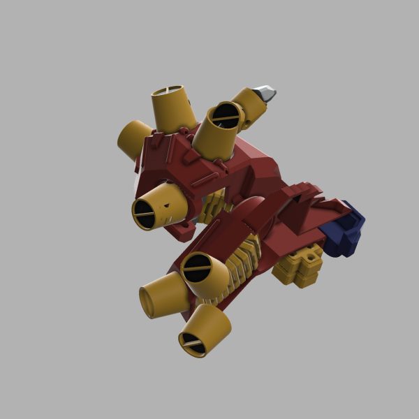 デビルハンドの仕込中です。胴体の中に仕込んで出せるように考えてます😊一応肩も少しは回せないとポーズ付けにくいので一軸だけ仕込む感じです。怒り肩には出来ません・・・何か解決方法が浮かんだら追加するかもしれないですがまだ浮かびません（笑）ハンド部の印刷もちょっと進めましたが、やっぱりデカい…😱（2枚目）