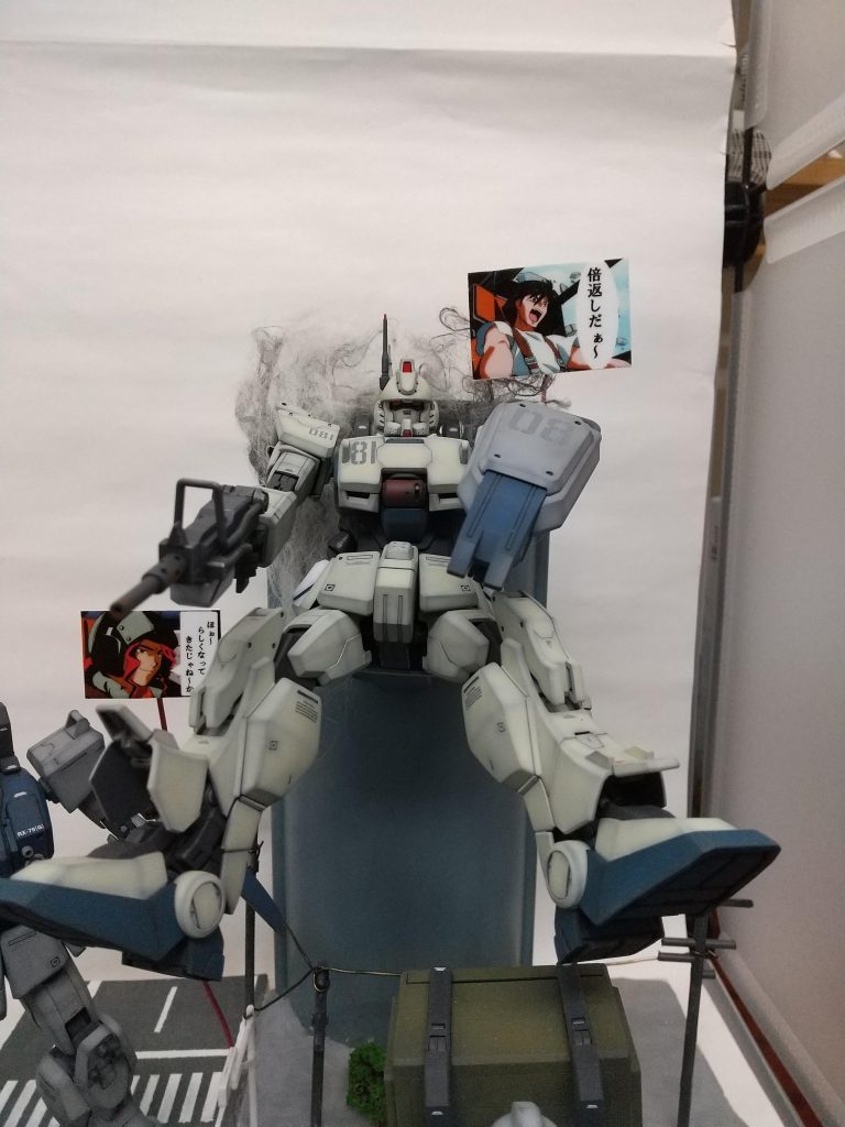 MSの好きなシーンを各々並べセリフコンテも付け加えました。Ez8とシローの倍返しはいいですよね。煙突は家の雨トヨで再現。