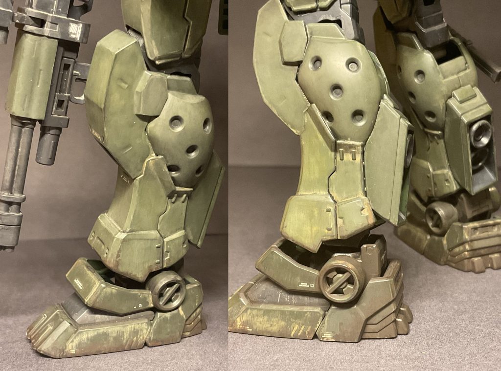 一応狙った通りの汚れ具合になりました。