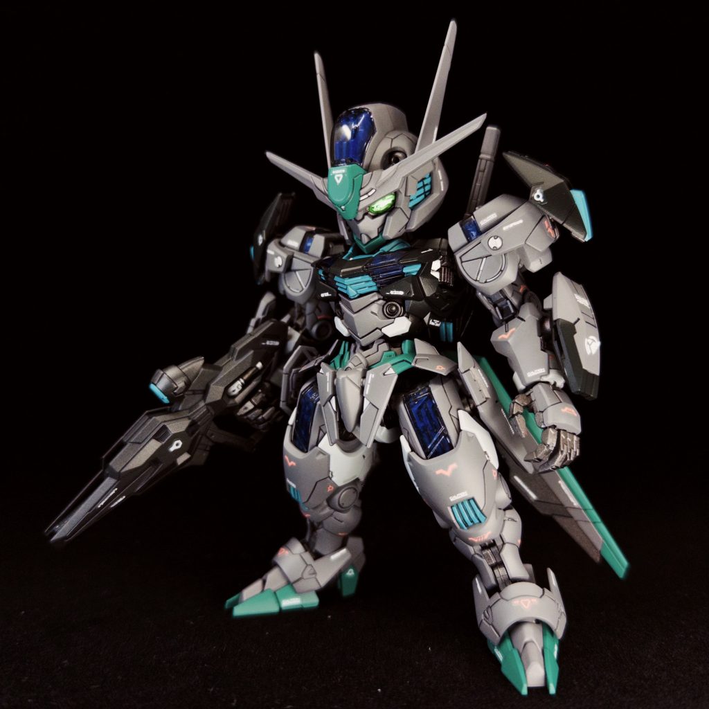 元々カメラアイが大きめなデザインなので、SD化でさらにパッチリ目になりましたが、MGSD恒例の内部ディテールが最も映えるキットかも知れません😆