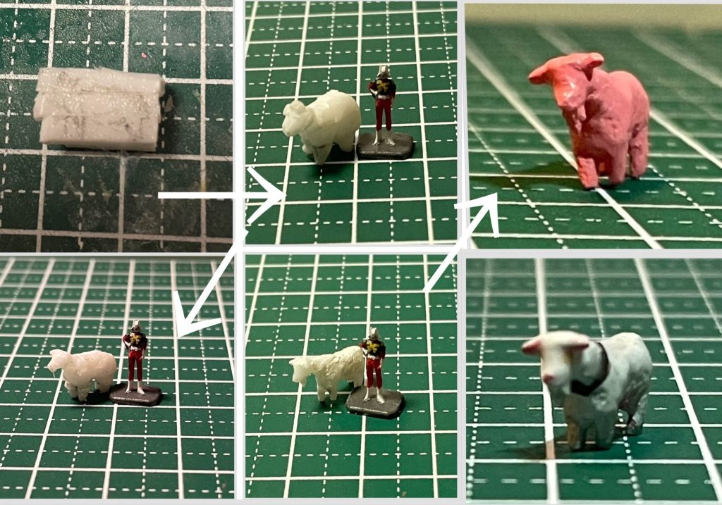 3ミリ角棒6本からデザインナイフのみで削り出し。硬くて苦労しました。