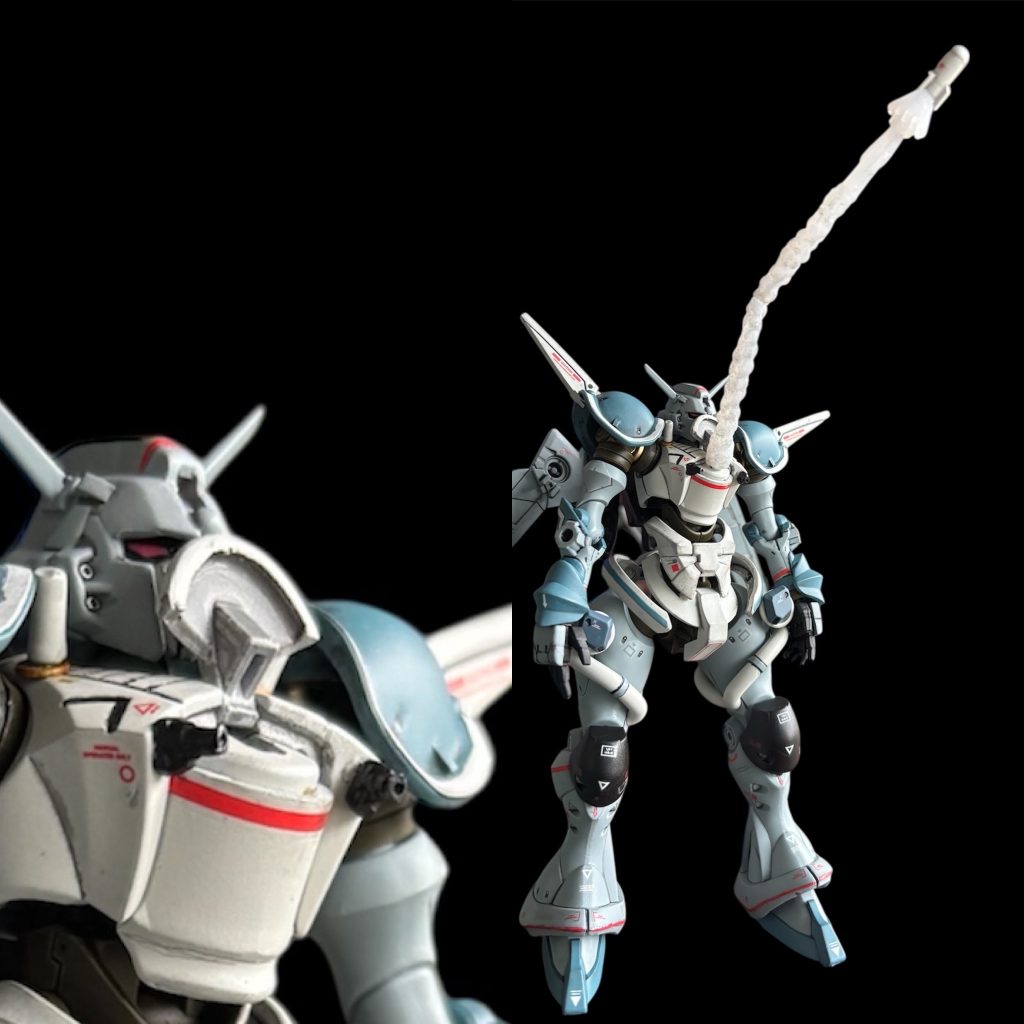 本物のキットは背中のスイッチで胸からミサイル飛び出すのでそれらしくしてみました。