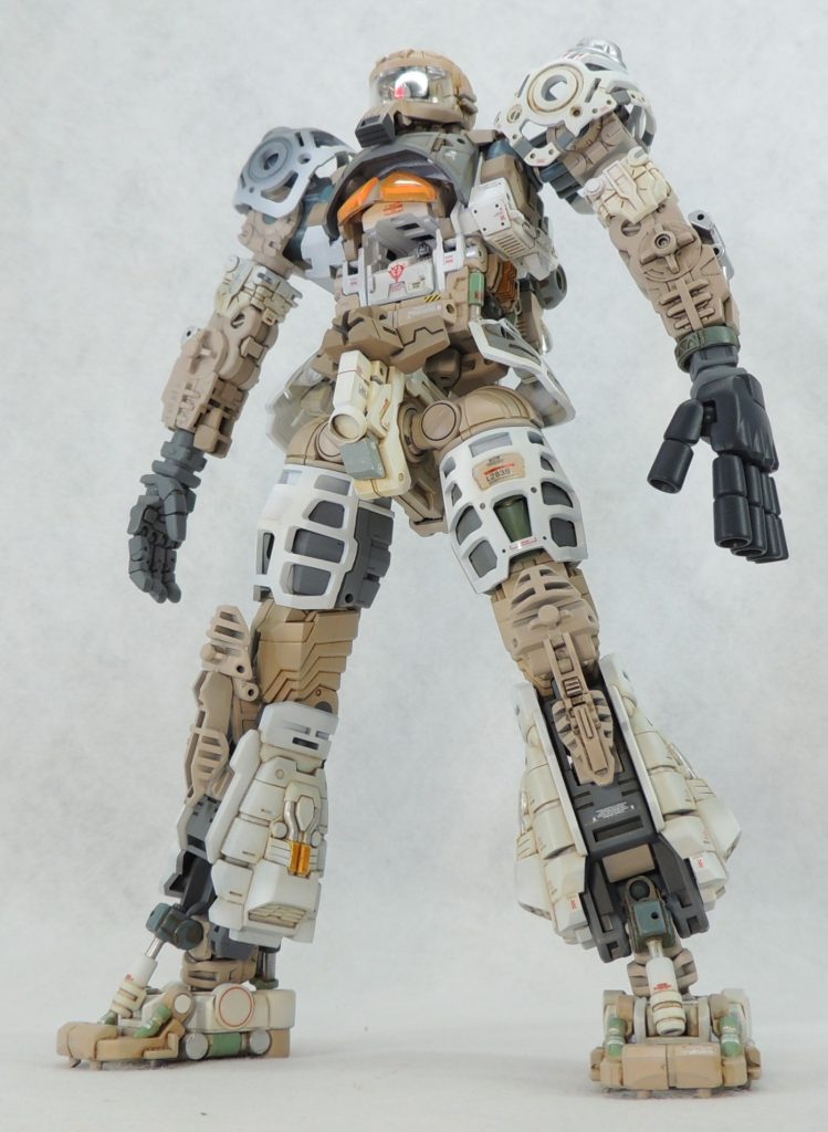 内部フレームの可動機構はそのまま残しているため、完成後も自由に動かしてポージングできます。