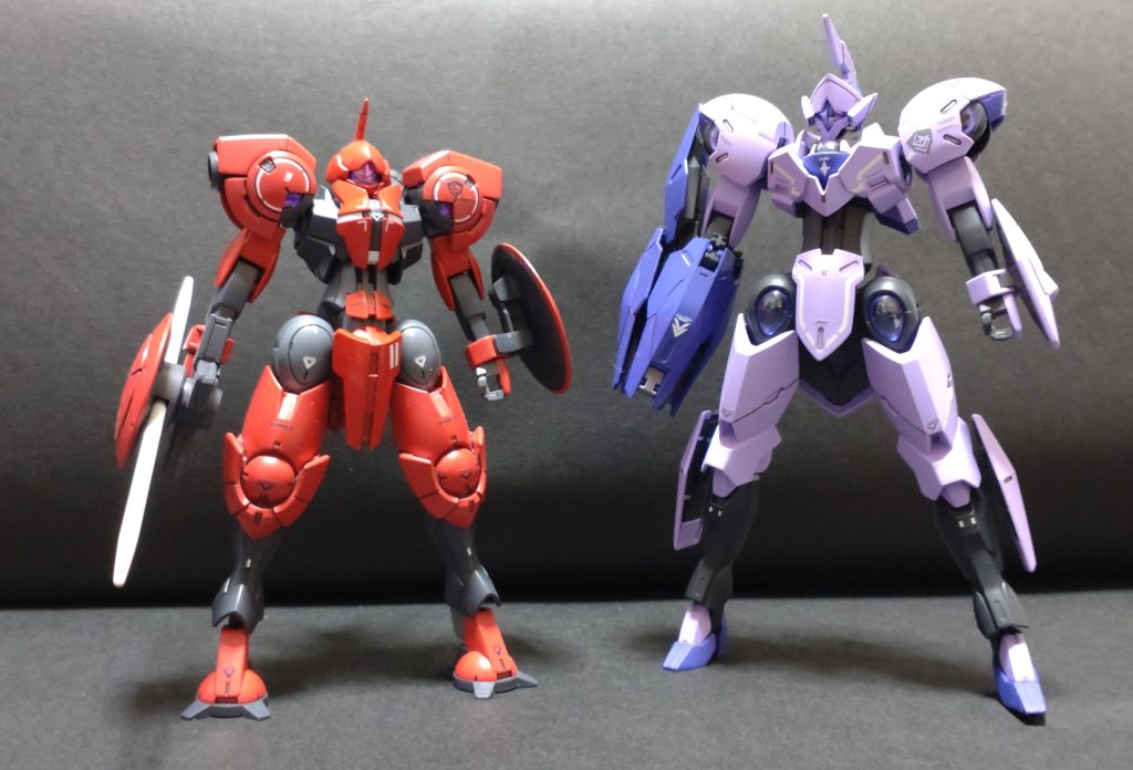 ハインドリーがカッコ良かったんで別々に仕上げてツーショットこうして見るとミカエリスでかいわ